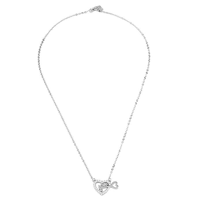 Love Key Cz Studded Chain Locket : LCL137