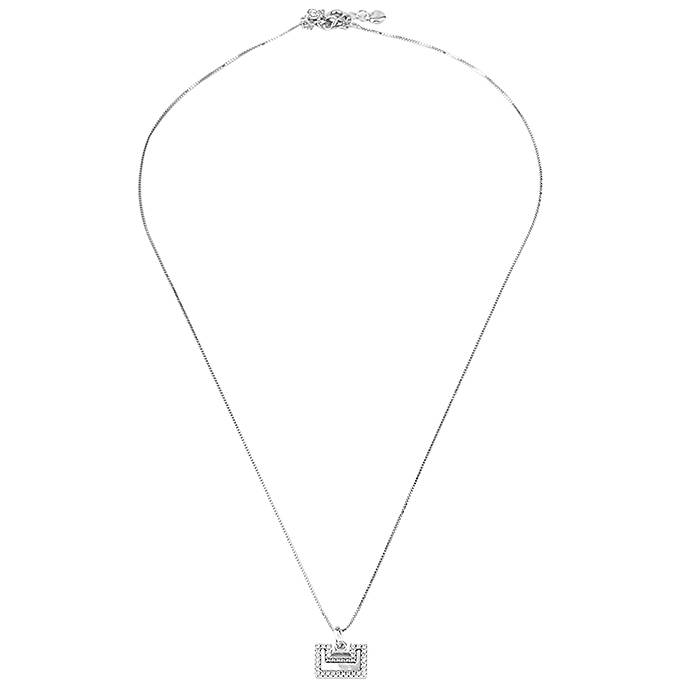 Zirconia Luminous Silver Symmetry Chain Locket : LCL153