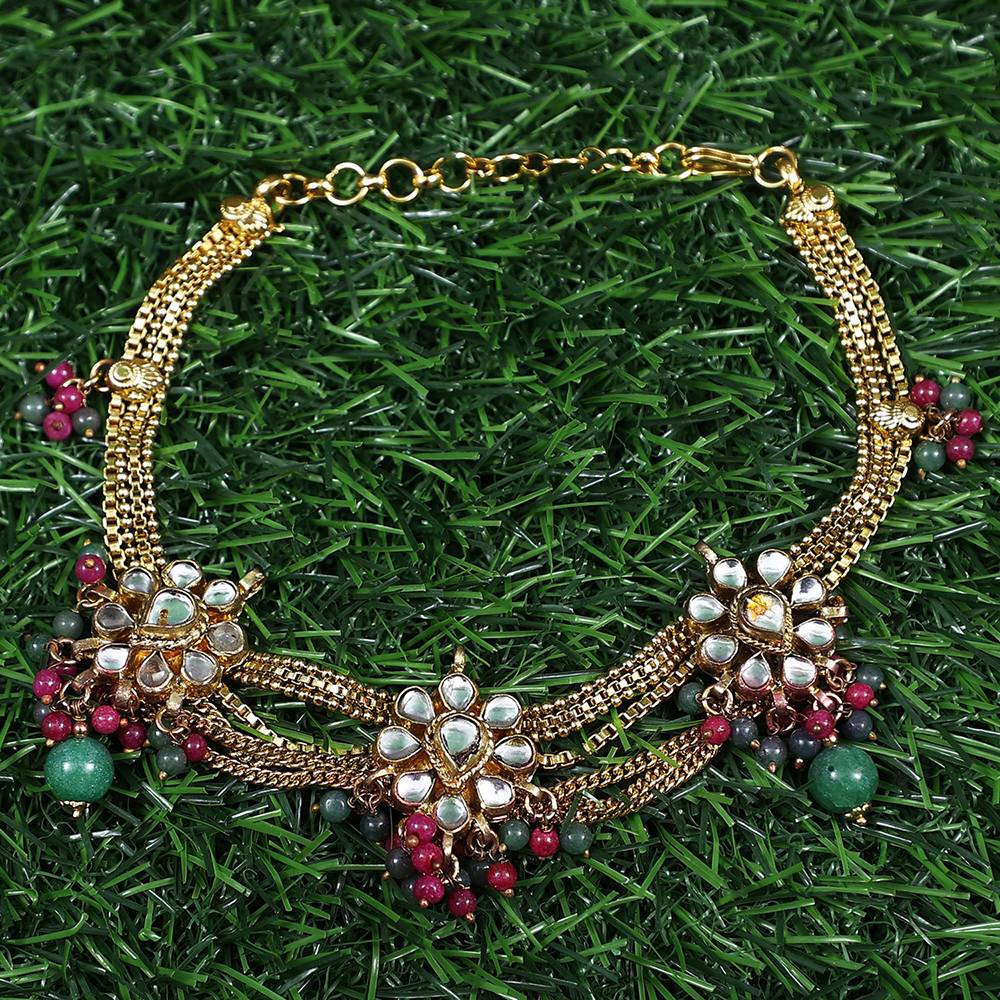 Metal With Multi Stone Fashion Baju Band For Women : LDA913
