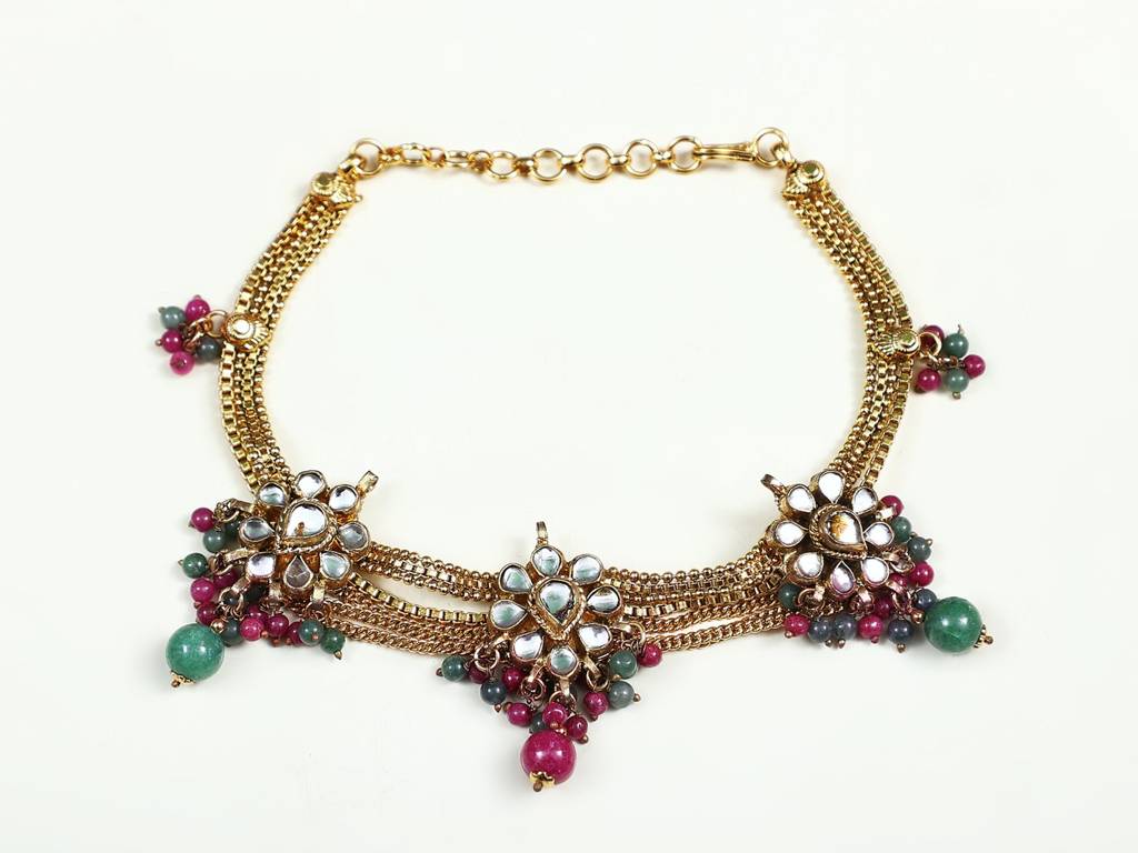 Metal With Multi Stone Fashion Baju Band For Women : LDA913