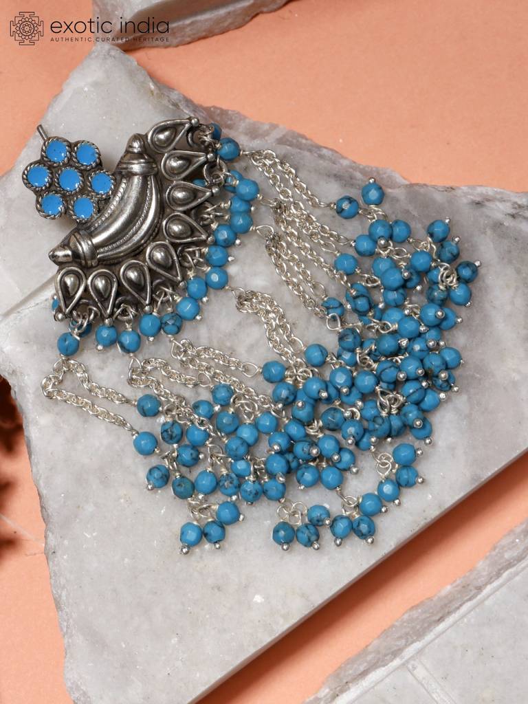 Sterling Silver Arizona Turquoise Gemstone Earrings : LDD307