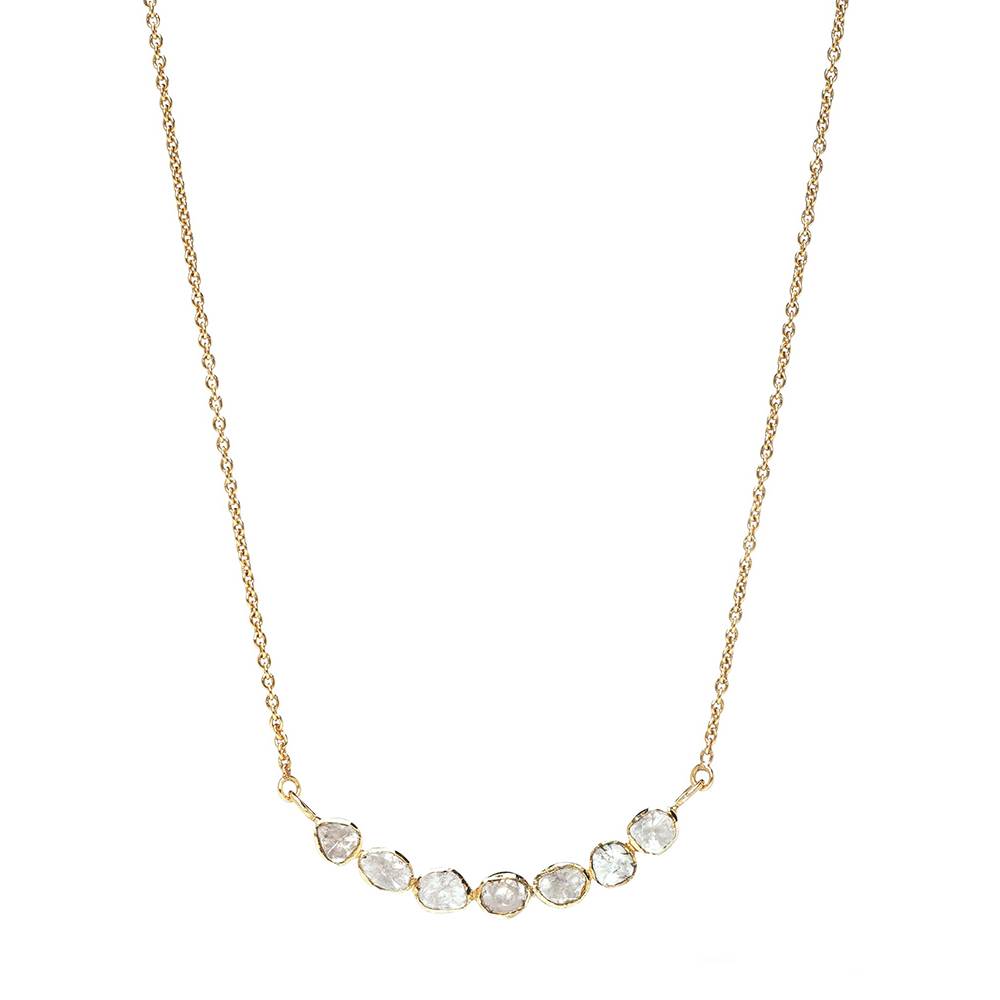 Polki Diamond Sterling Silver Necklace : LDD472