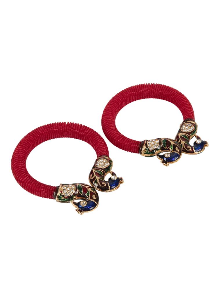 Firoza Meenakari Leher Bangles : LEHERBAN1596