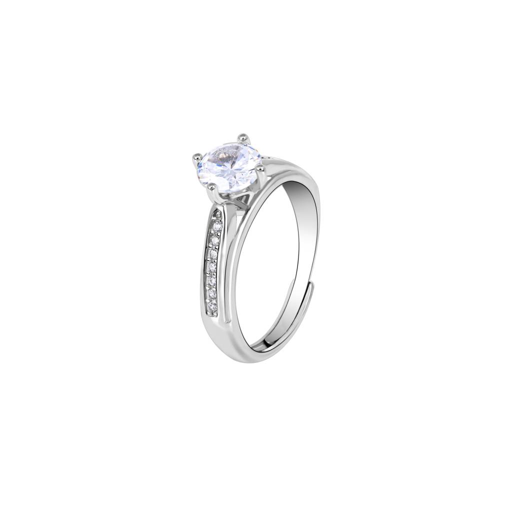 Silver Spark Stone Ring In Silver Color : LFLR1459