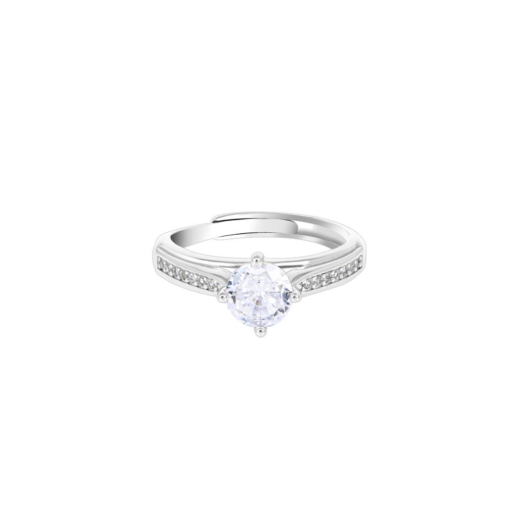 Silver Spark Stone Ring In Silver Color : LFLR1459