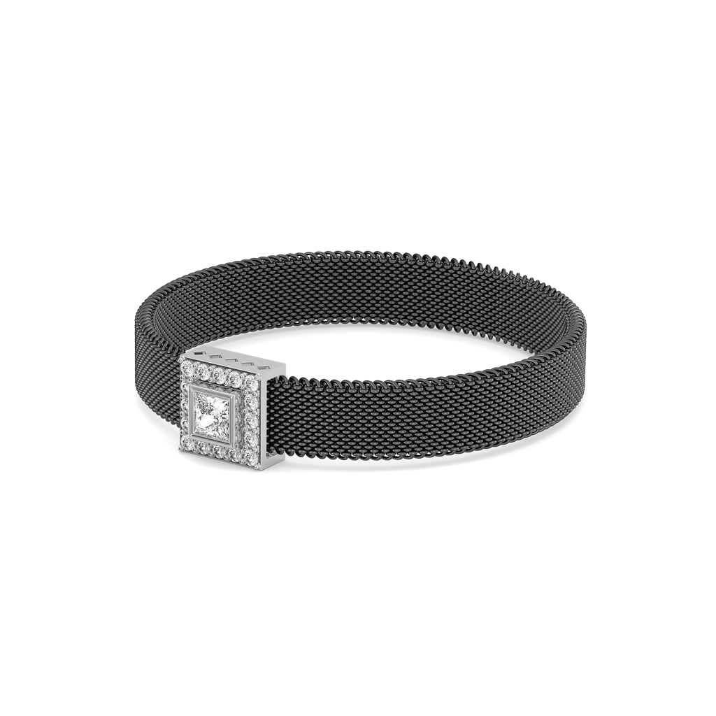 Built In Layers - Lab Diamond Men'S Bracelet : LGSFD91BR