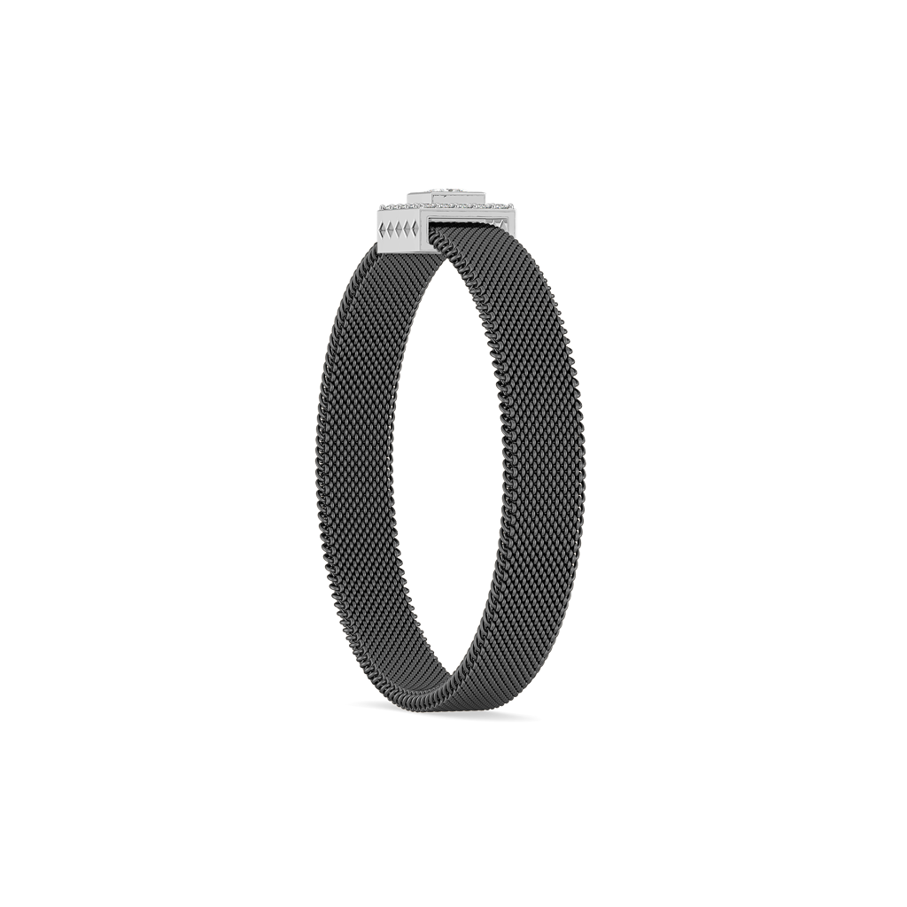 Built In Layers - Lab Diamond Men'S Bracelet : LGSFD91BR