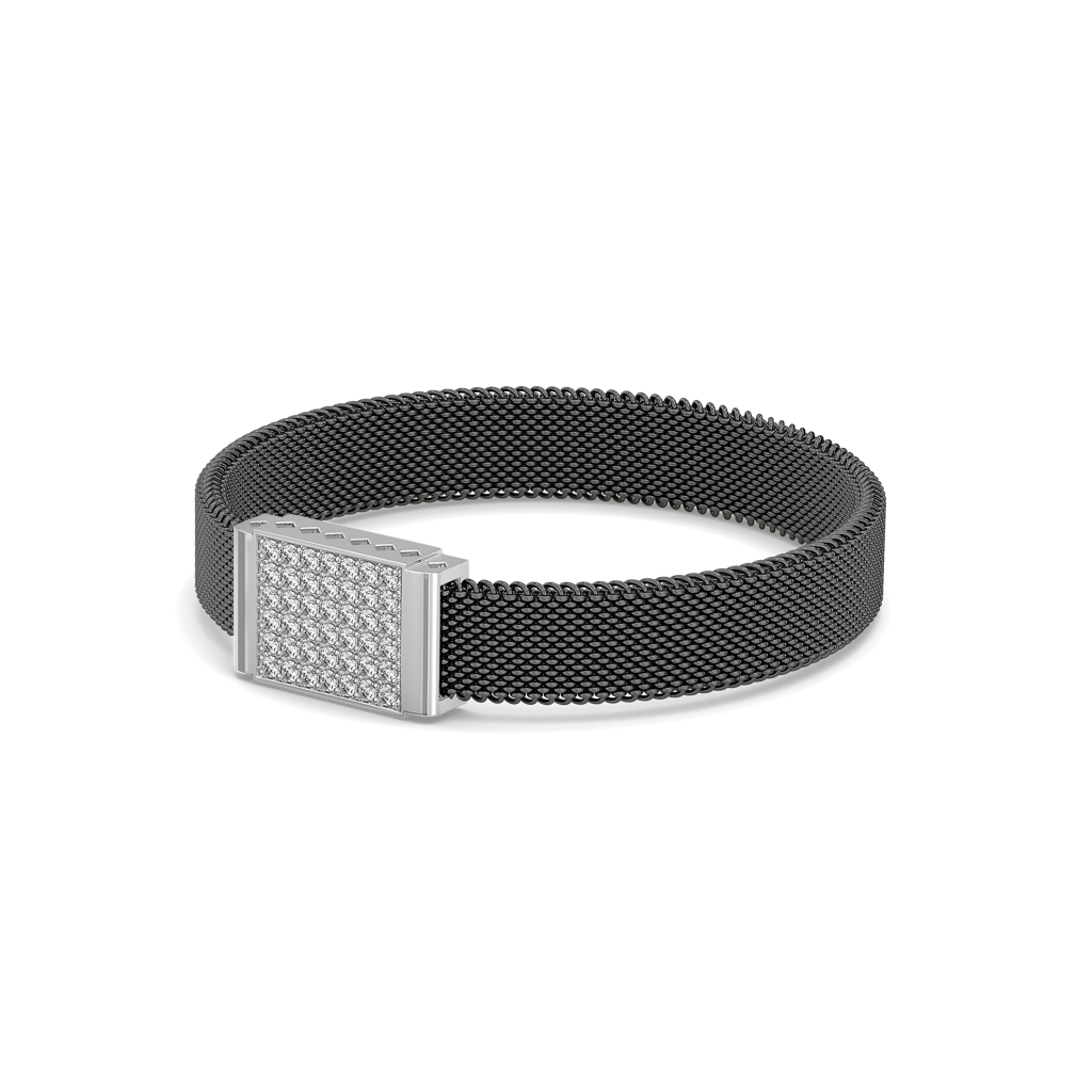 Solid Glint - Lab Diamond Men'S Bracelet : LGSFD93BR