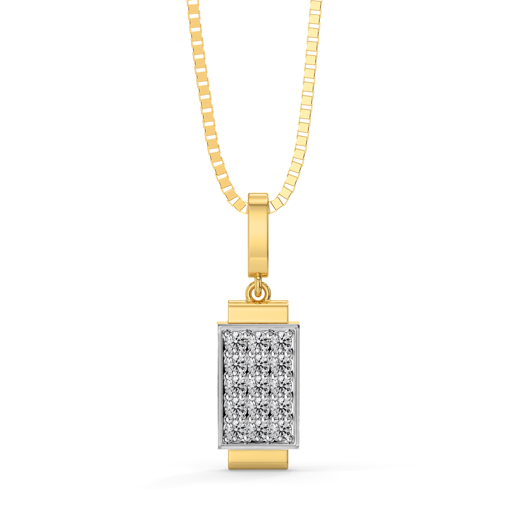Solid Glint - Lab Diamond Men'S Pendant : LGSFD93PD