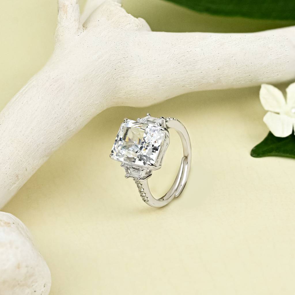Majestic Trio Silver Ring In Silver Color : LHLR1485