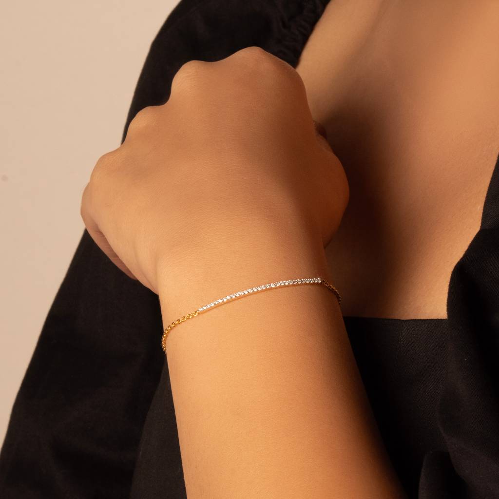 Row Of Radiance - Lab Diamond Bracelet : LLBR0118