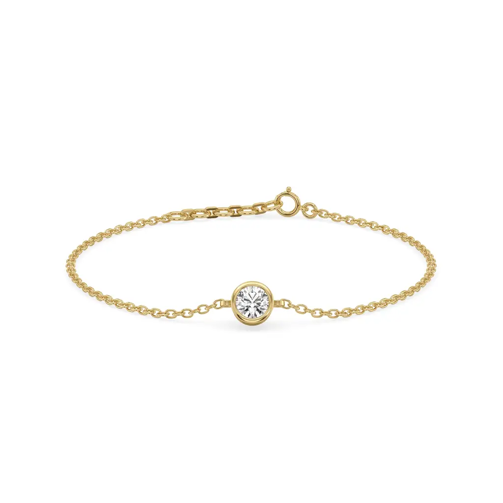 0.5Ct Lab Grown Diamond Bracelet In 18Kt Gold Vermeil : LLBR0119