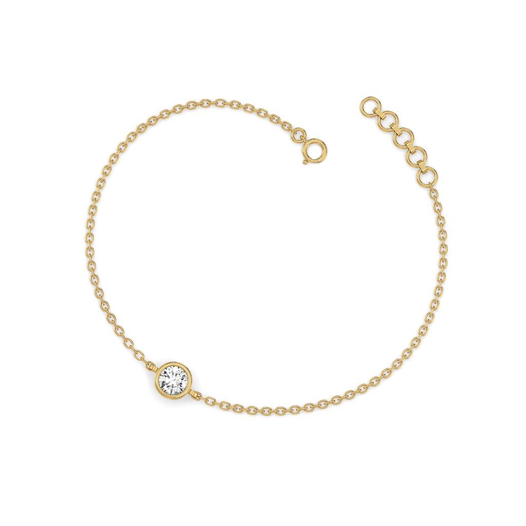 0.5Ct Lab Grown Diamond Bracelet In 18Kt Gold Vermeil : LLBR0119