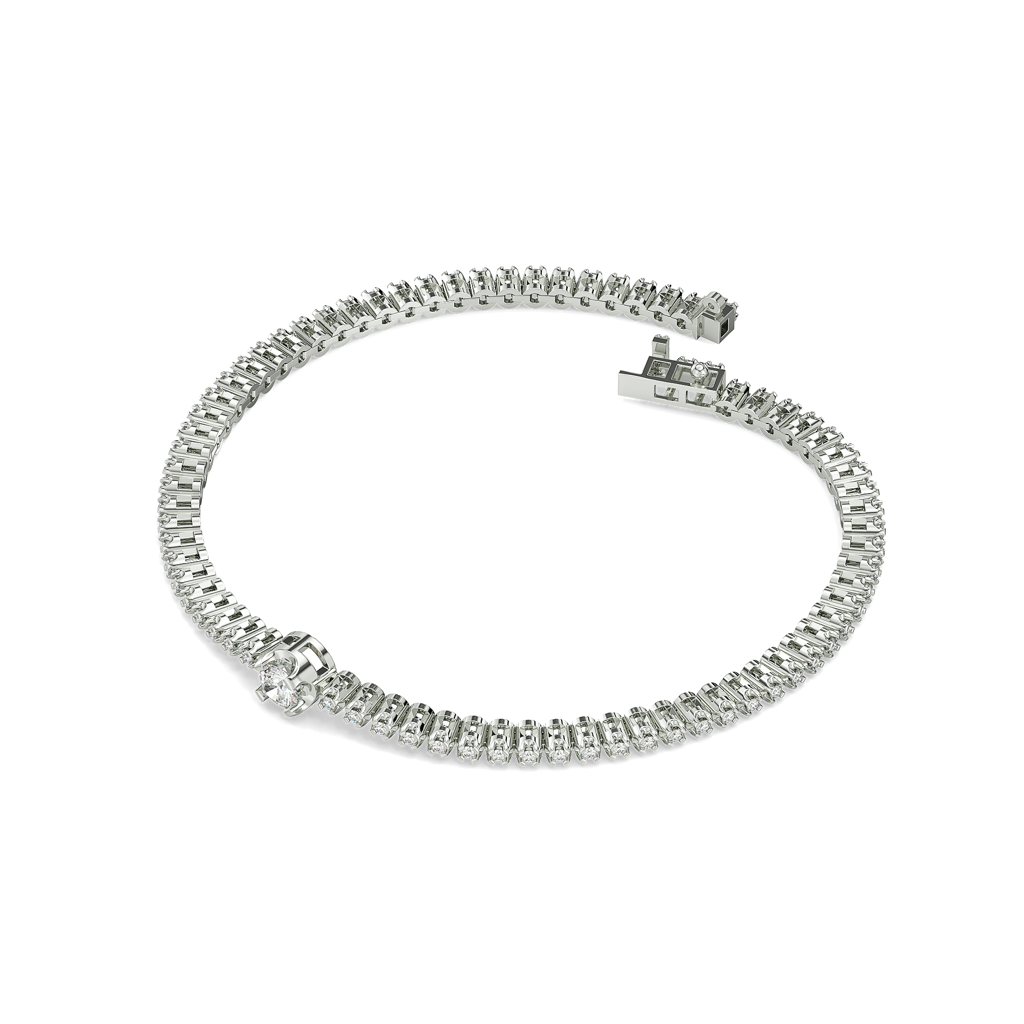 Luminous Charm - Lab Diamond Solitaire Bracelet : LLBR0125