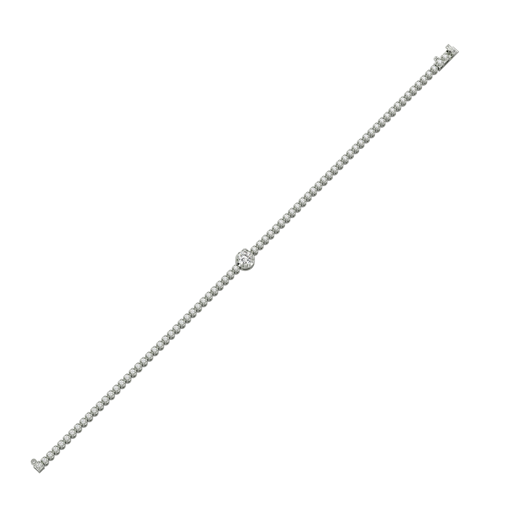Luminous Charm - Lab Diamond Solitaire Bracelet : LLBR0125
