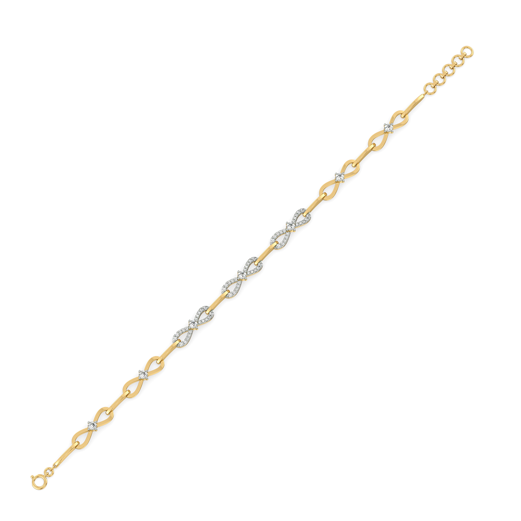 The Bow Knot - Lab Diamond Tennis Bracelet : LLBR0128