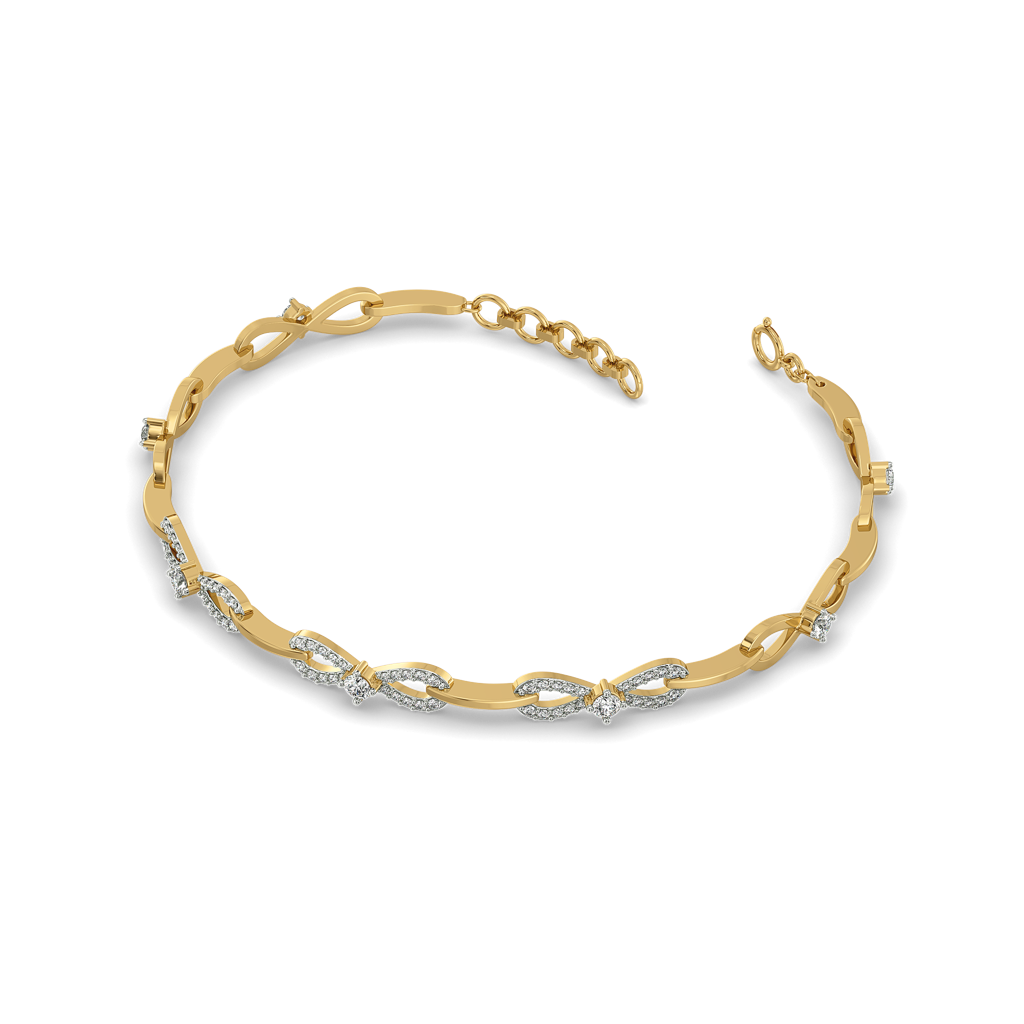The Bow Knot - Lab Diamond Tennis Bracelet : LLBR0128