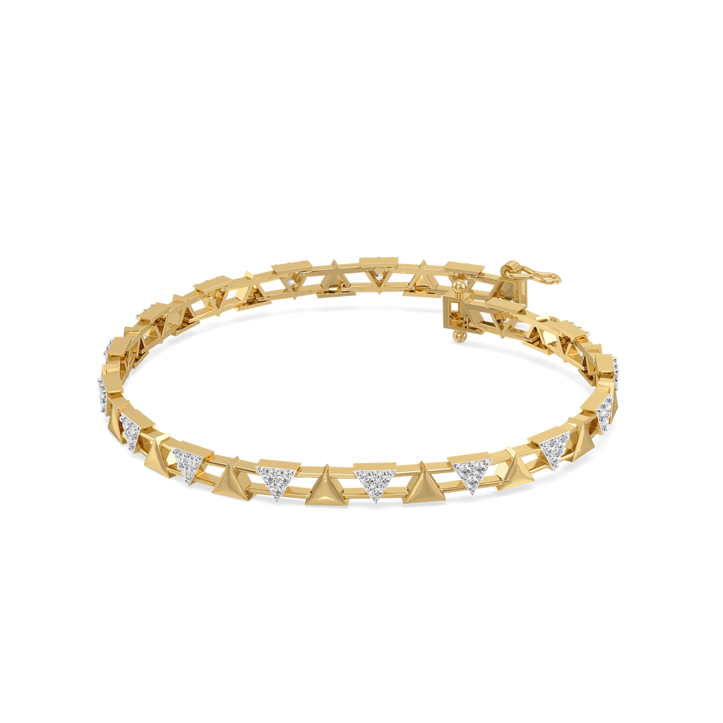 Edgy Elegance - Lab Diamond Tennis Bracelet : LLBR0132