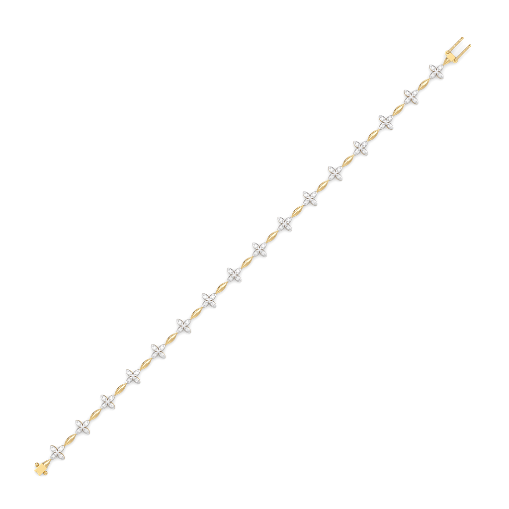 Golden Spring - Lab Diamond Tennis Bracelet : LLBR0134