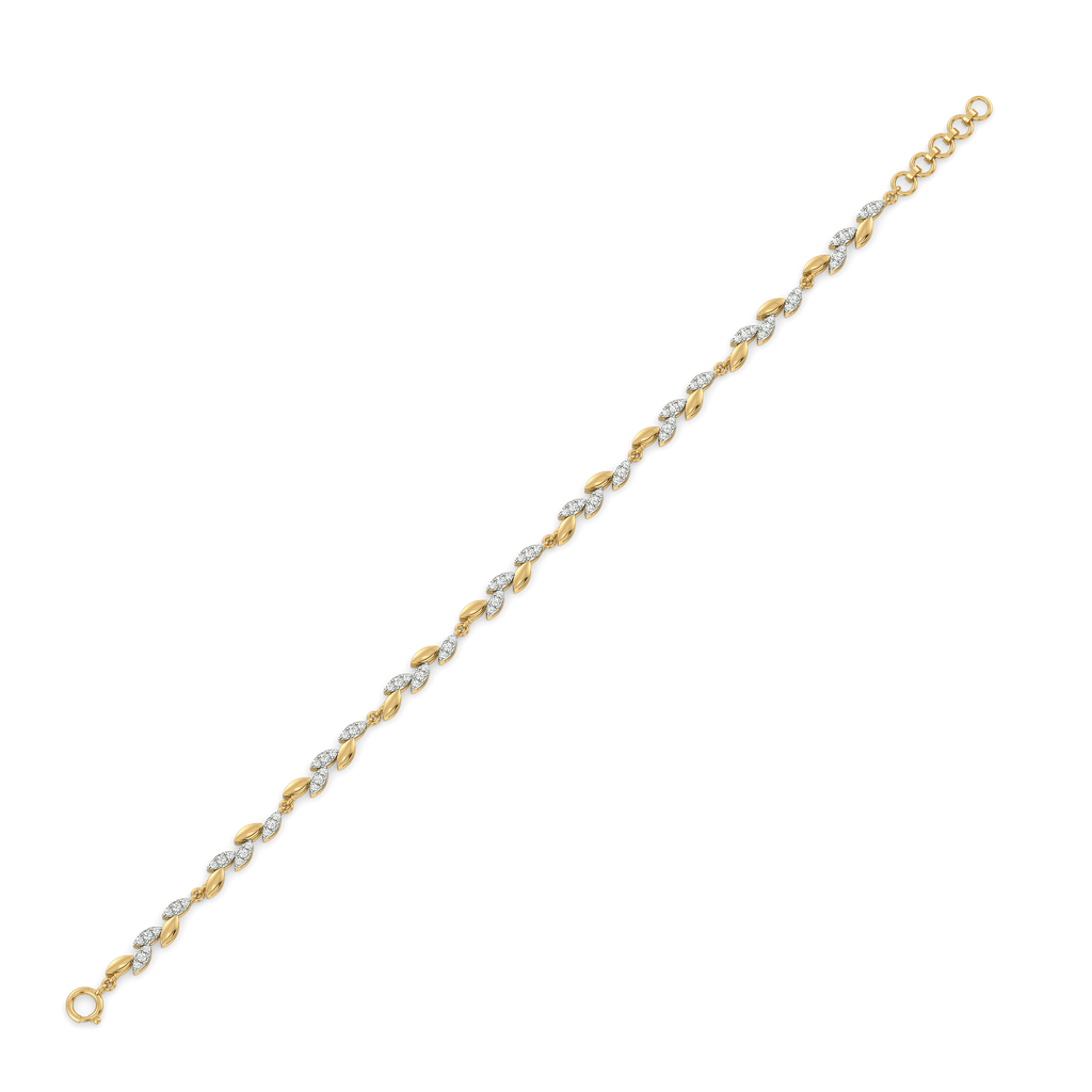Whispering Leaf - Lab Diamond Tennis Bracelet : LLBR0136