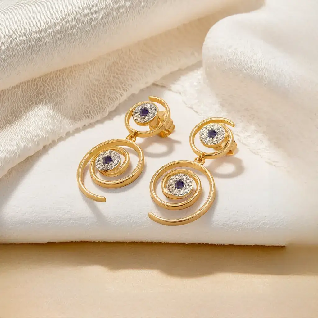 Evil Eye Elixir - Lab Diamond Drop Earrings : LLER0109