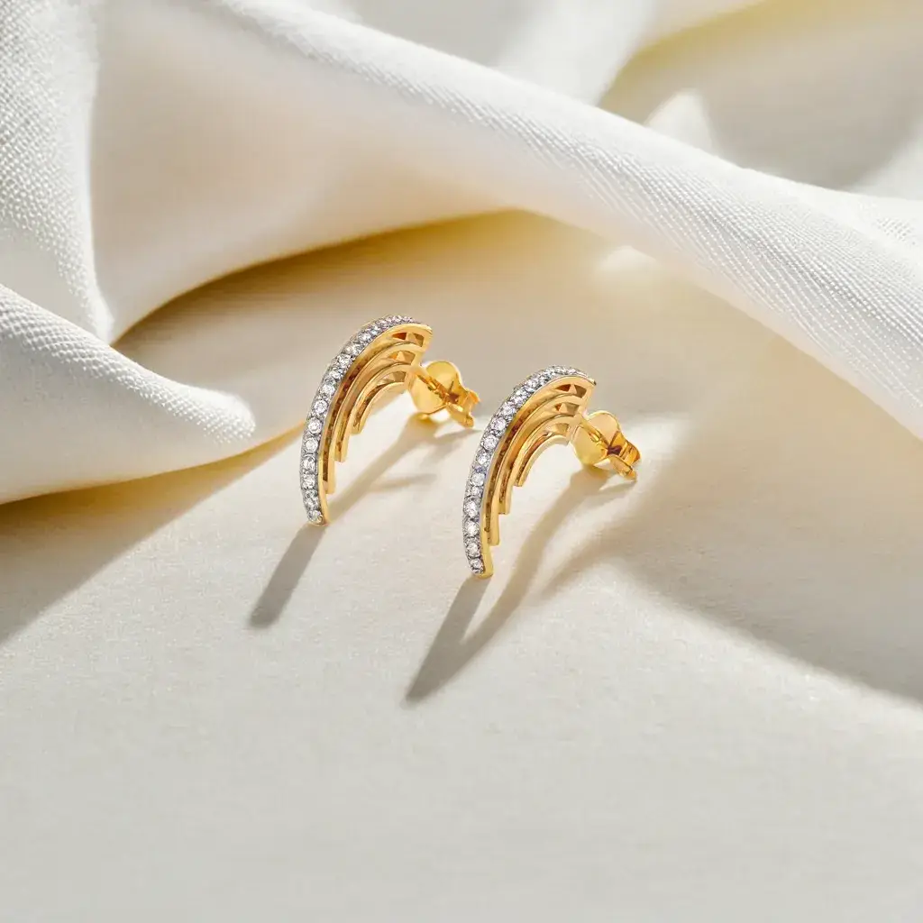 Classic Diamond Hoops - Lab Diamond Earrings : LLER0149