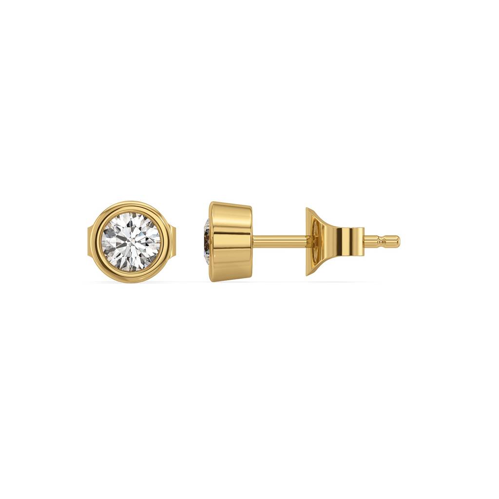 0.54Ct Lab Grown Diamond Earring In 18Kt Gold Vermeil : LLER0170