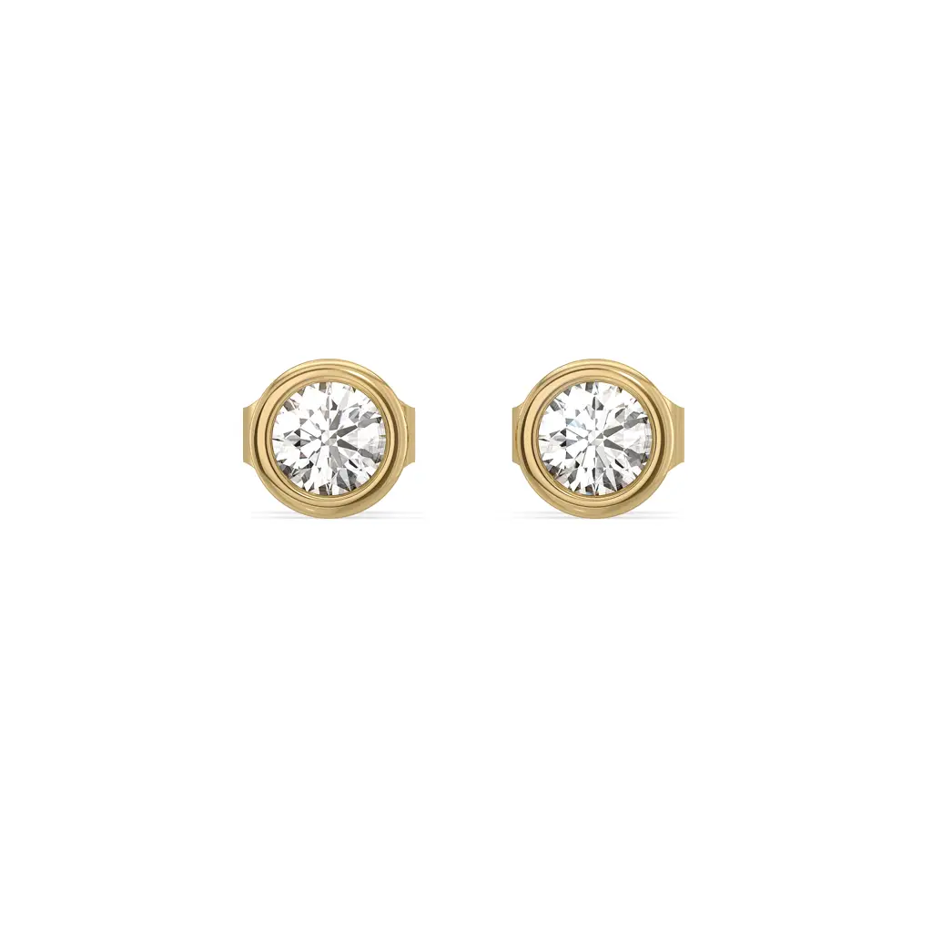 0.54Ct Lab Grown Diamond Earring In 18Kt Gold Vermeil : LLER0170