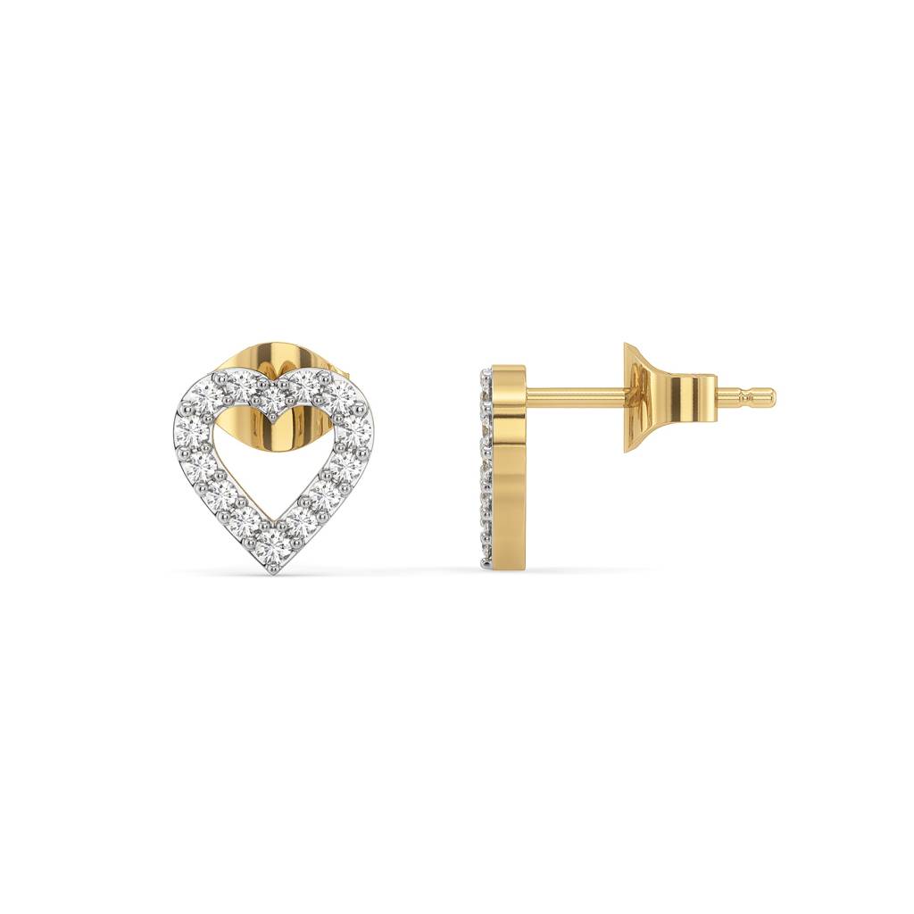 0.34Ct Lab Grown Diamond Earring In 18Kt Gold Vermeil : LLER0172