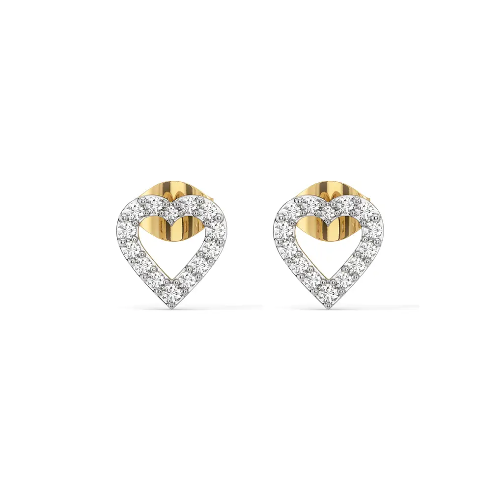 0.34Ct Lab Grown Diamond Earring In 18Kt Gold Vermeil : LLER0172
