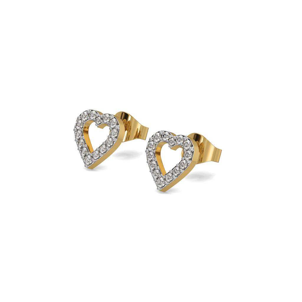 0.34Ct Lab Grown Diamond Earring In 18Kt Gold Vermeil : LLER0172