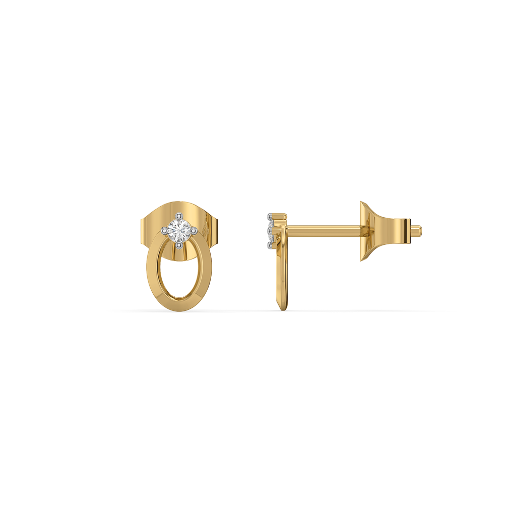 Luna Dot Studs - Lab Diamond Earrings : LLER0183