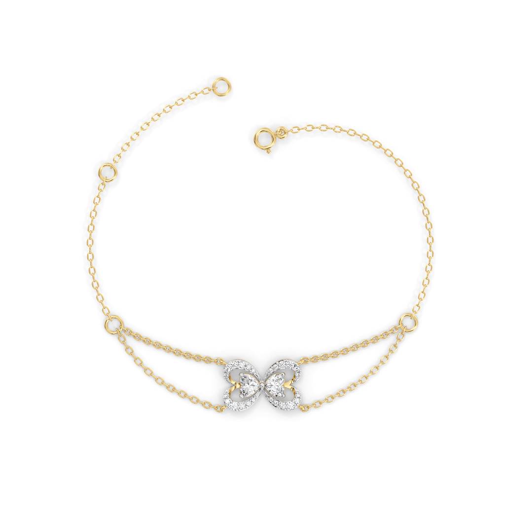 Tied In Love - Pure Gold Lab Diamond Solitaire Bracelet : LLGFC105BR