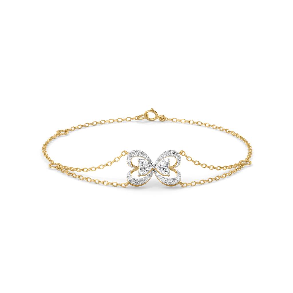 Tied In Love - Pure Gold Lab Diamond Solitaire Bracelet : LLGFC105BR