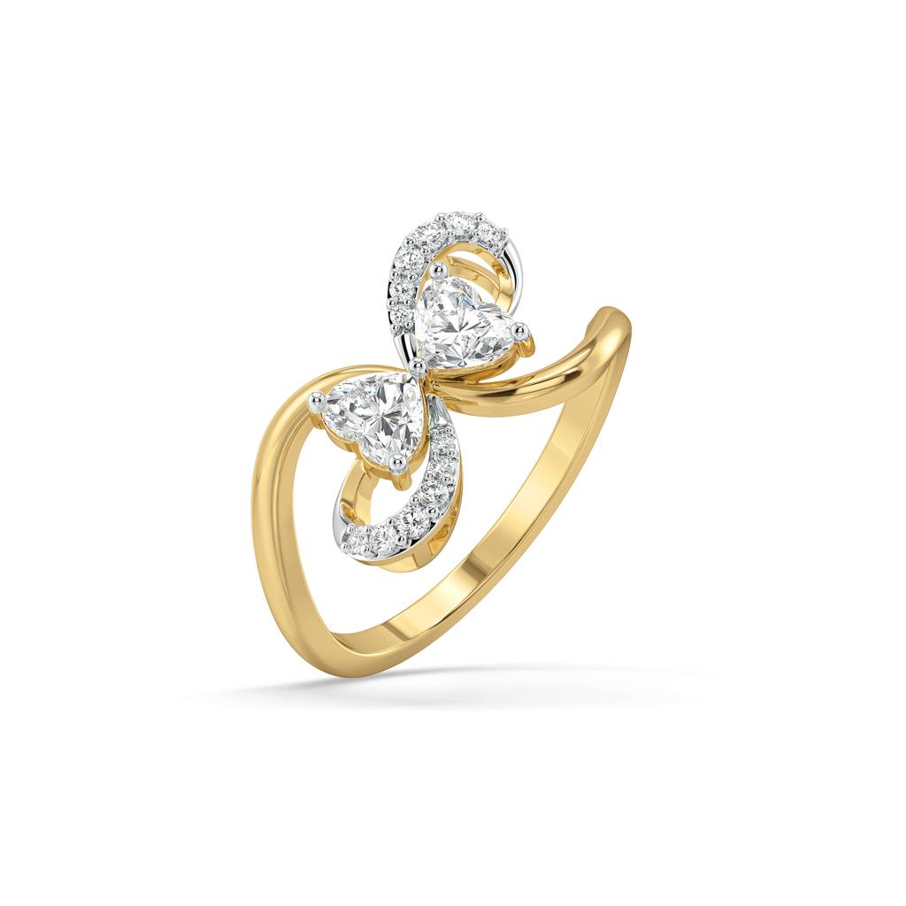 Tied In Love - Pure Gold Lab Diamond Solitaire Ring : LLGFC105RG