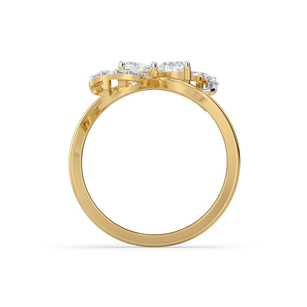 Tied In Love - Pure Gold Lab Diamond Solitaire Ring : LLGFC105RG