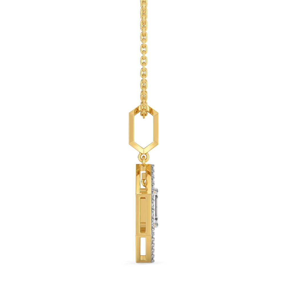 Majestic Emeralds - Pure Gold Lab Diamond Pendant : LLGFC97PD
