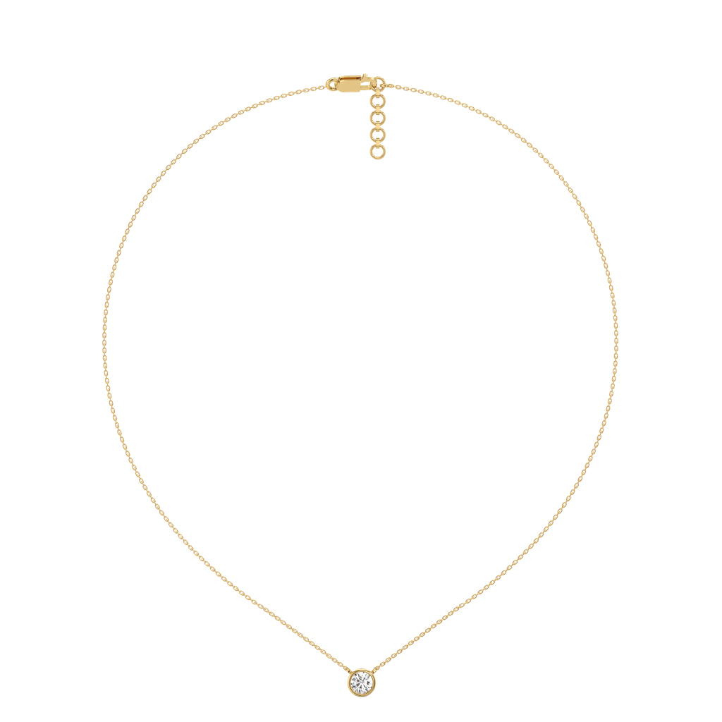 Eternal Shine - Lab Diamond Solitaire Pendant Necklace : LLNK0132
