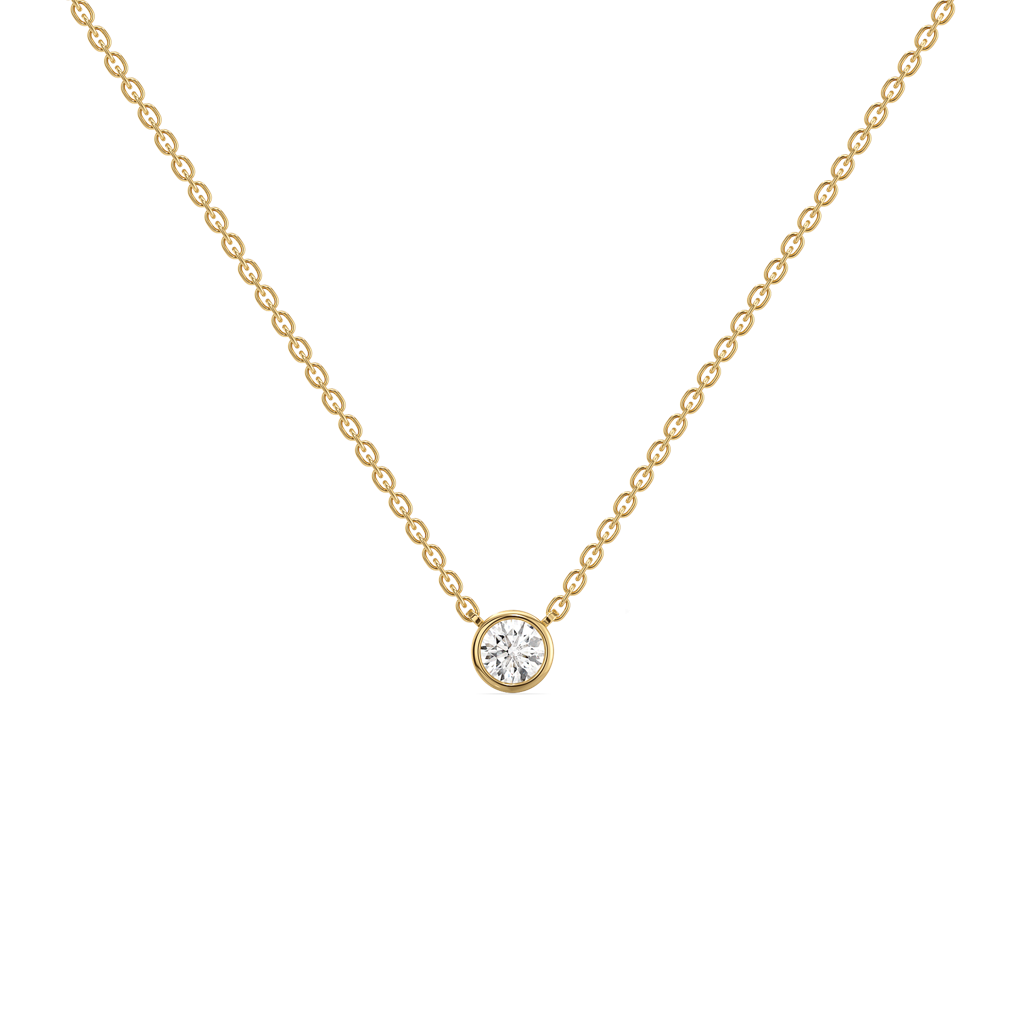 Eternal Shine - Lab Diamond Solitaire Pendant Necklace : LLNK0132