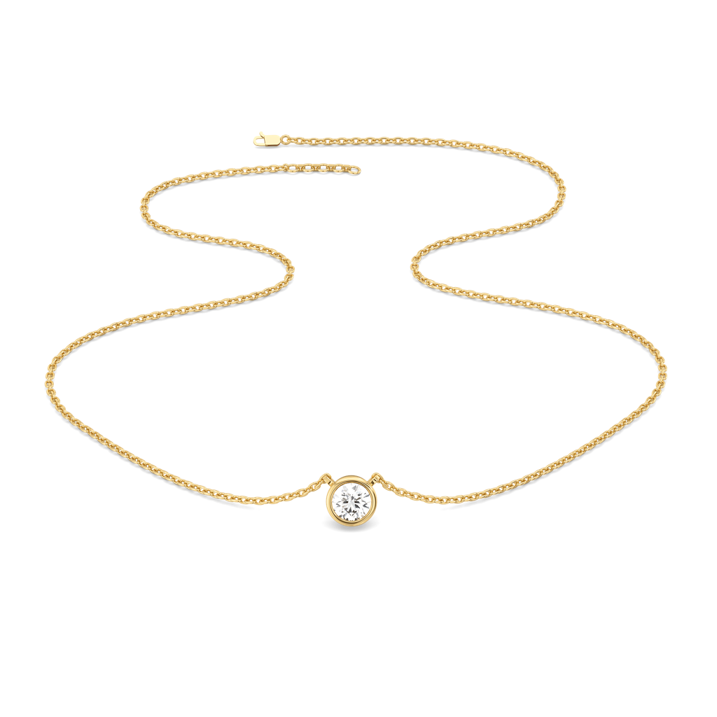 Eternal Shine - Lab Diamond Solitaire Pendant Necklace : LLNK0132