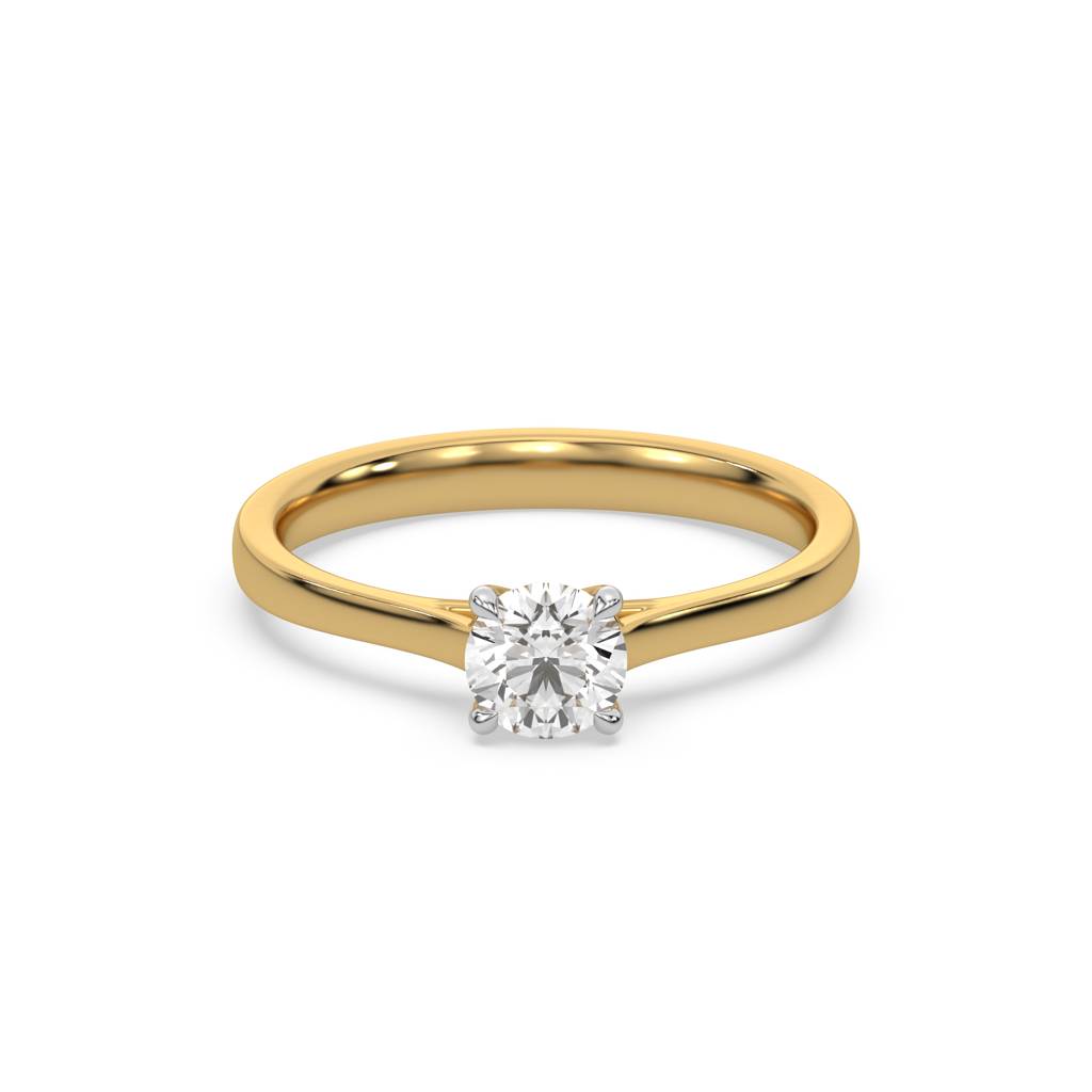0.35Ct Gold Vermeil Lab Grown Diamond Ring : LLRG0157