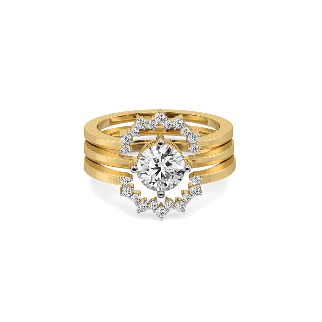 Day Bloom - Lab Diamond Stackable Solitaire Ring : LLRG0163