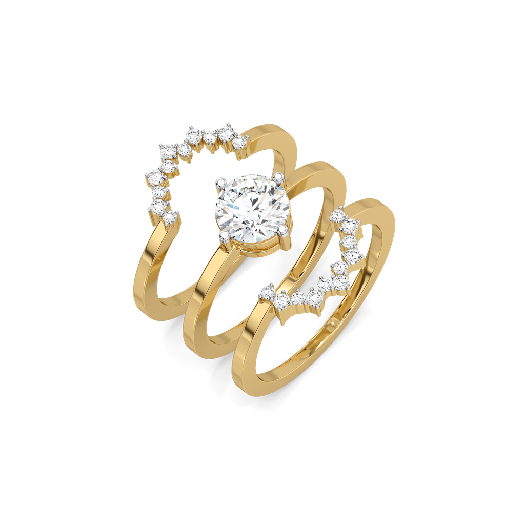 Day Bloom - Lab Diamond Stackable Solitaire Ring : LLRG0163