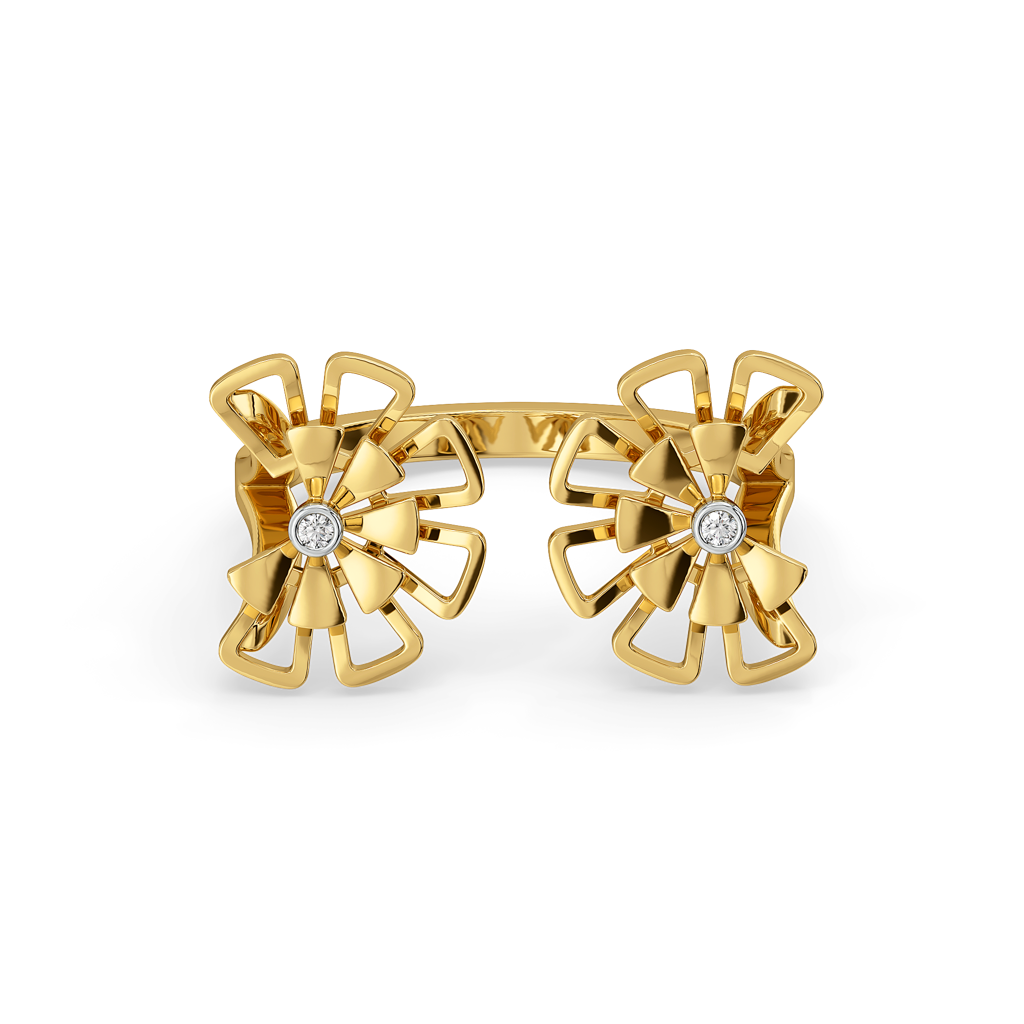 Golden Edge - Lab Diamond Open-Top Ring : LLRG0168