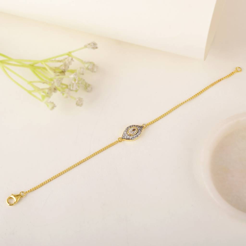 Evil Eye Protection Bracelet In Sterling Silver : LPBR0001