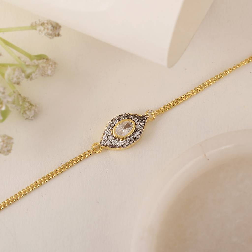 Evil Eye Protection Bracelet In Sterling Silver : LPBR0001