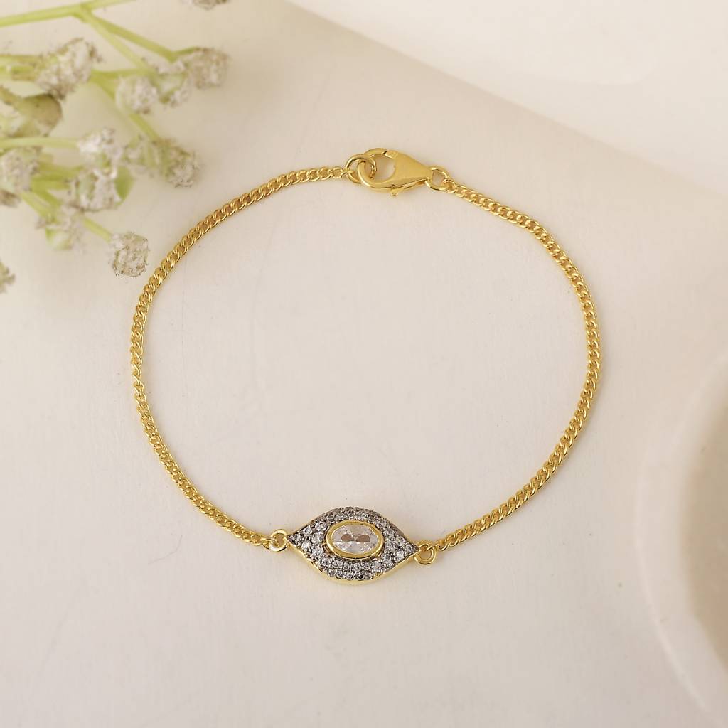 Evil Eye Protection Bracelet In Sterling Silver : LPBR0001