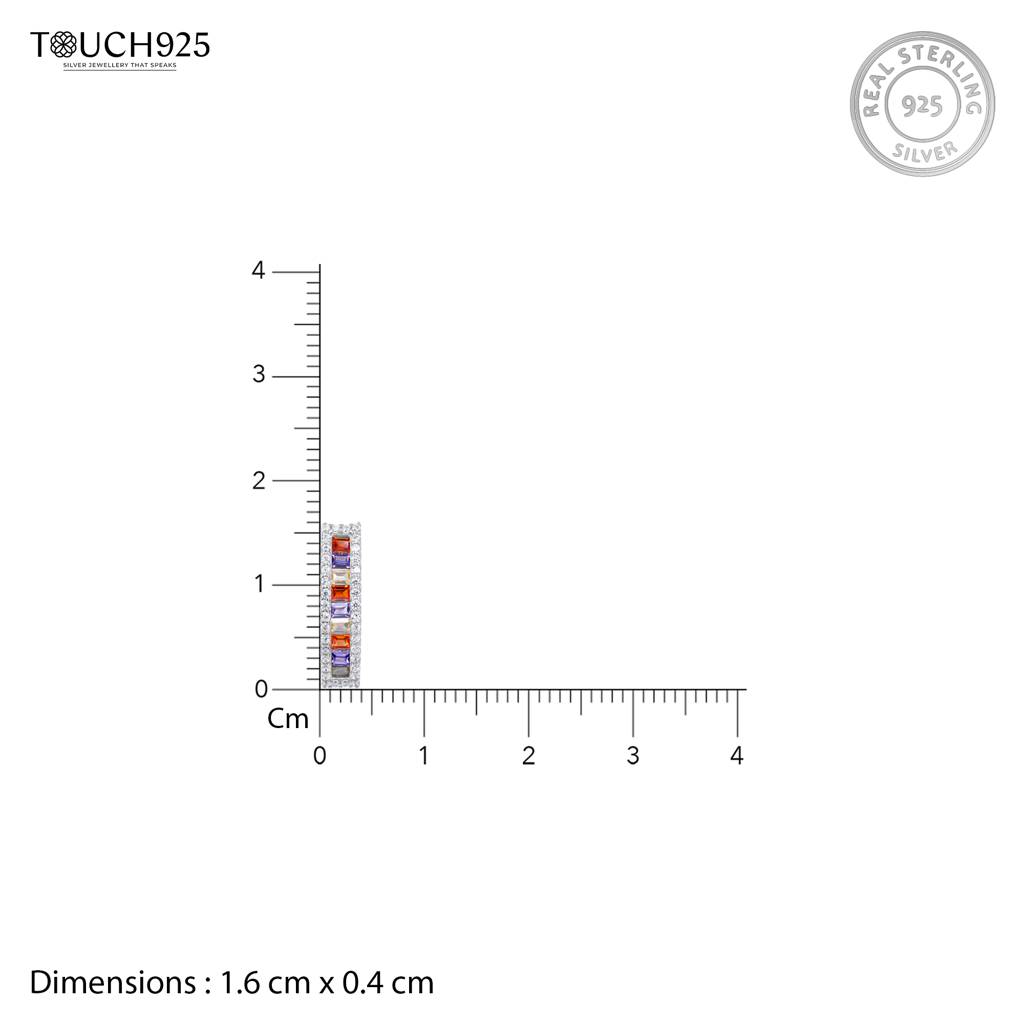 Crescent Multicolor Studs : LTP197