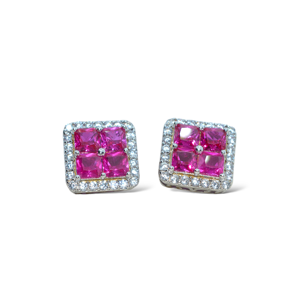 Pink Brilliance Studs : lvd43