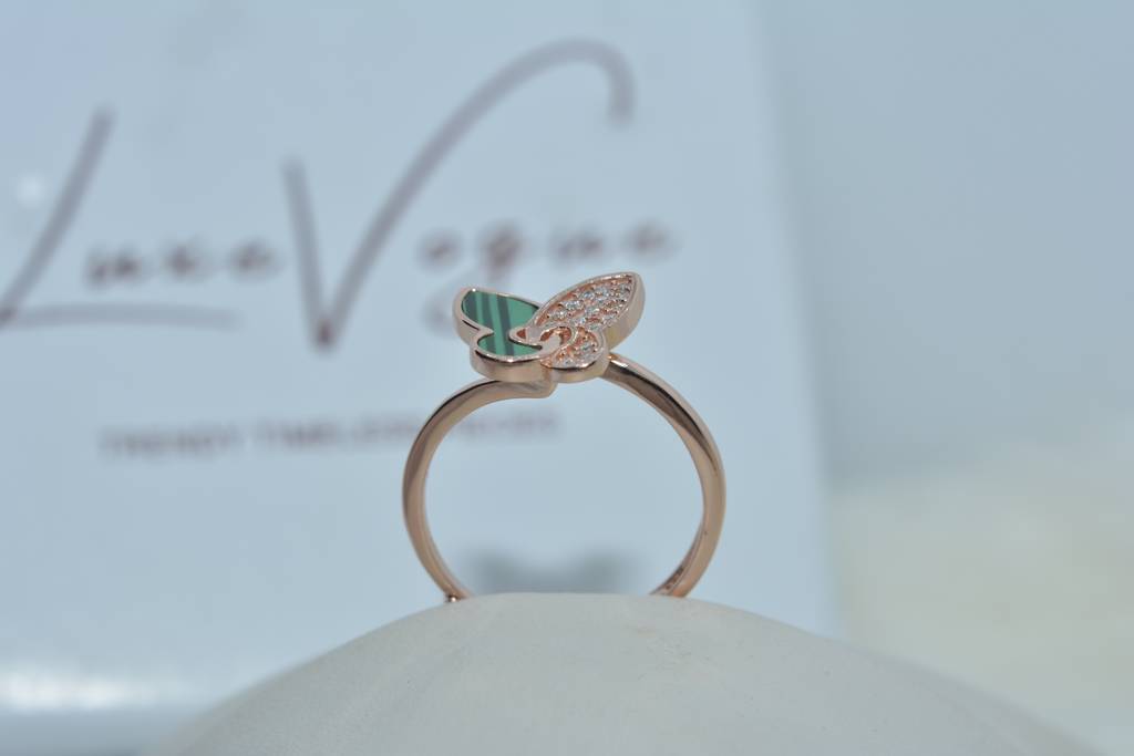 Enchanted Emerald Butterfly Ring : LVD474